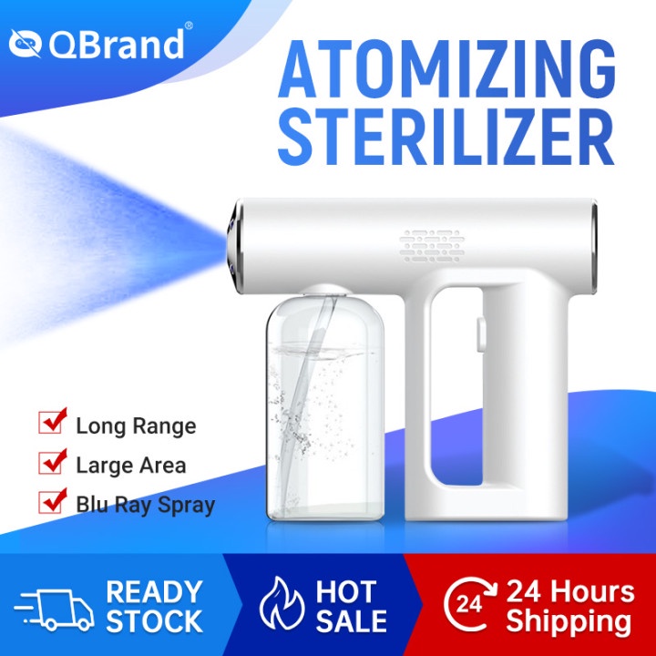 QBrand Disinfectant Spray Gun Sanitizer Machine USB Nano Spray Gun Blue