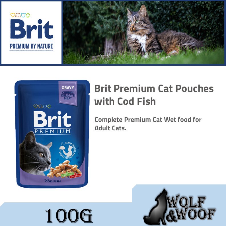 free shipping Brit Premium Cat Pouch 100g (Brit Pouch Chicken Slices, Salmon, Chicken Turkey, Cod #6