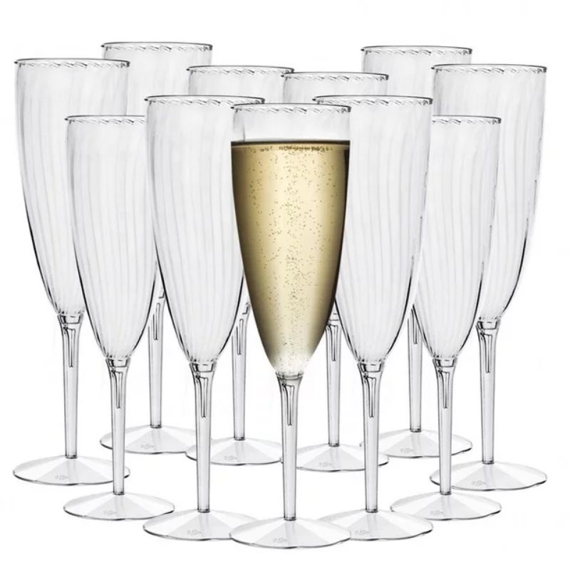 wine glass acrilic,6oz plastic champagne flutes, Party Transparent Hard ...