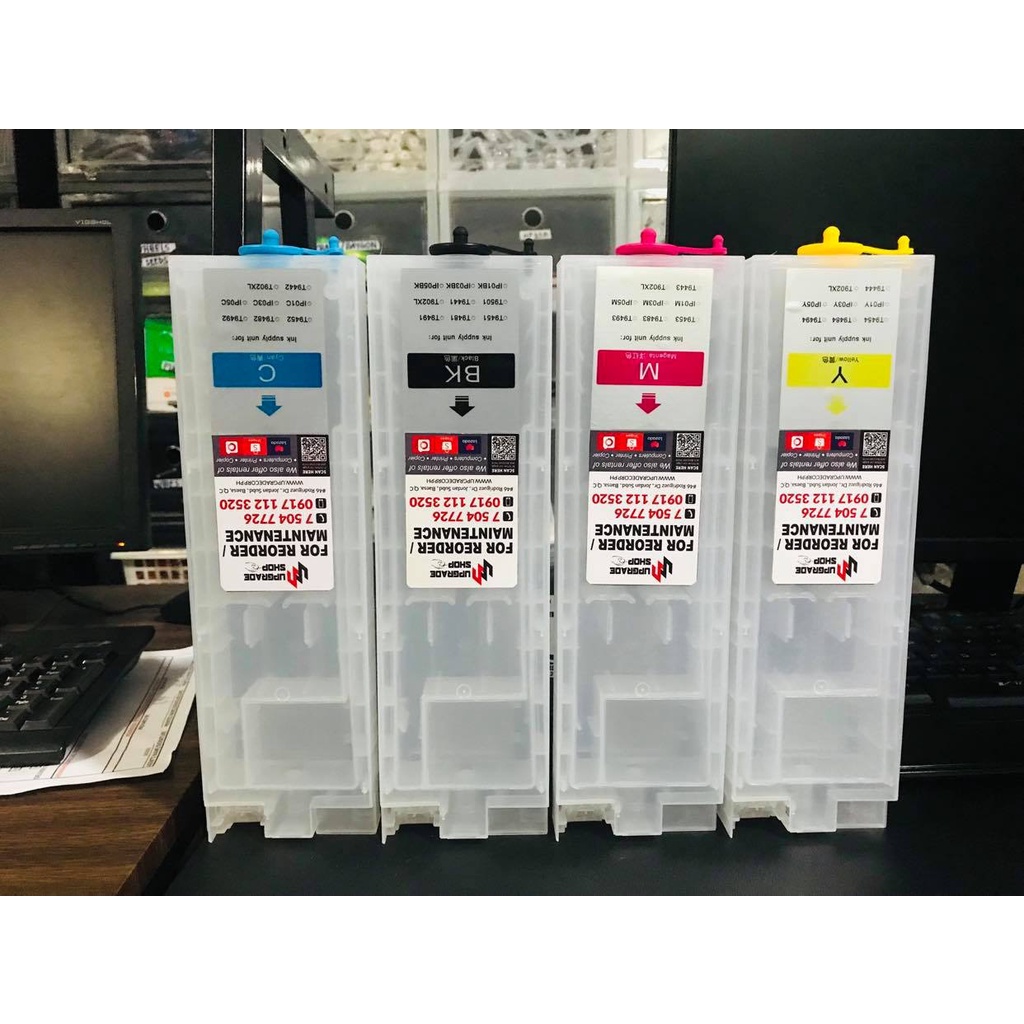 Chipless Refillable Ink Cartridge for Epson WFC5790, WFC5290 replace