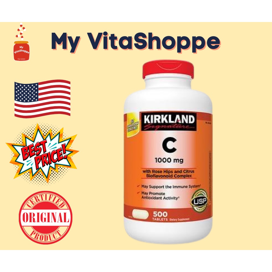 Kirkland Vitamin C 1000mg. (500 Tablets) Shopee Philippines