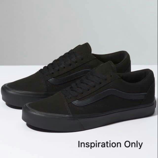 vans old skool black canvas