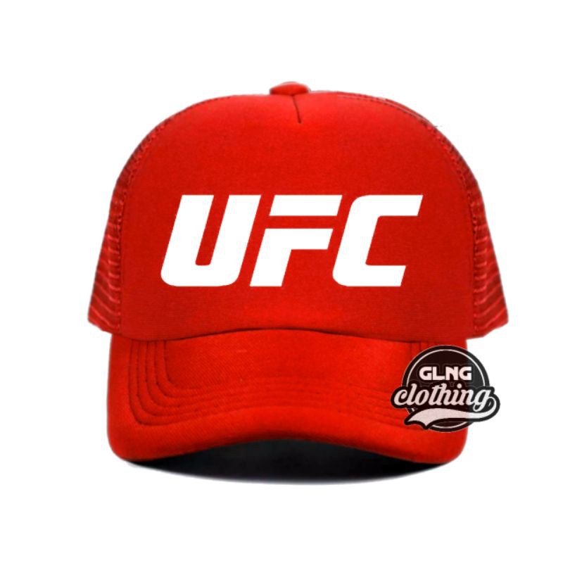 Multicolor Cotton Polyflex UFC Logo Trucker Hat for Unisex