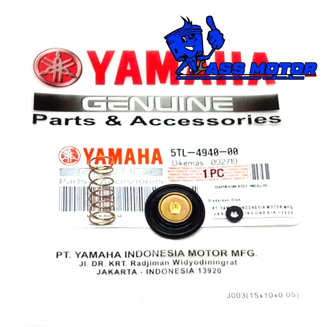 Rubber Membrane Diaphragm Carburetor Yamaha Mio Sporty Soul Fino Old