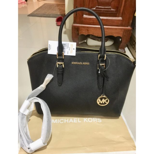michael kors white blouse with gold chain