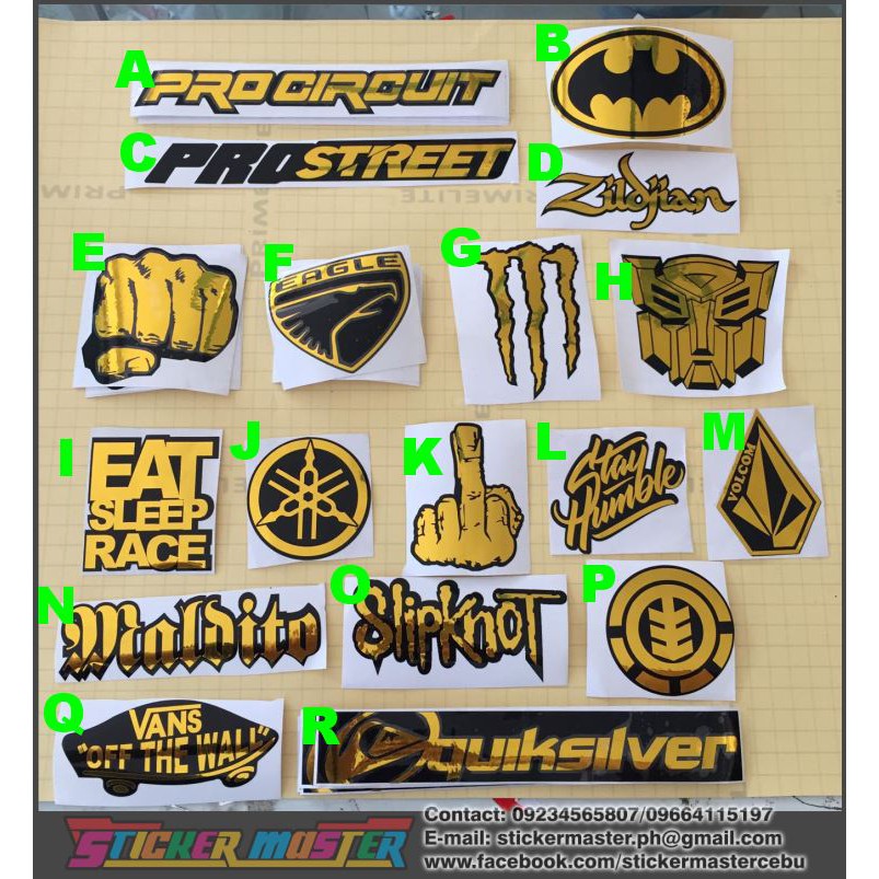 Gold Cutout Stickers (Yayamanin) 001 | Shopee Philippines