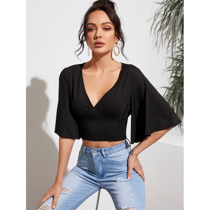 shein flutter sleeve