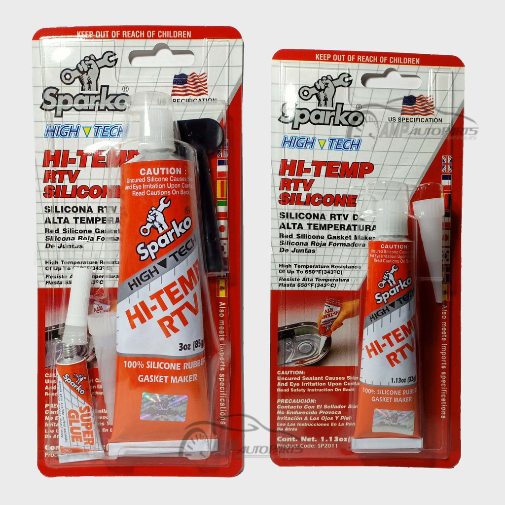 Sparko® High Tech Red HiTemp 100 RTV Silicon Shopee Philippines