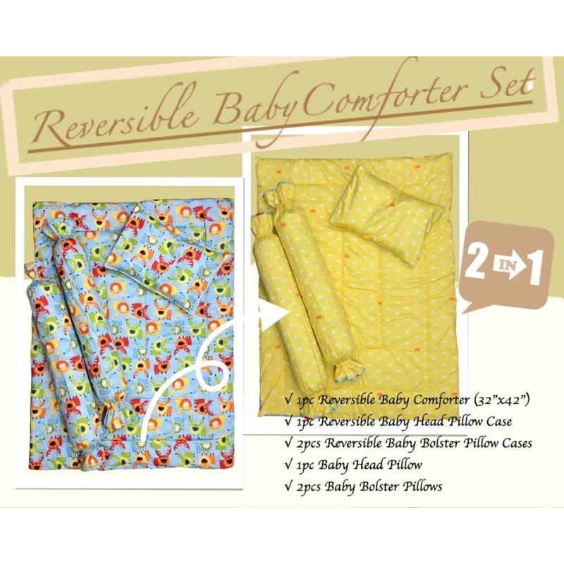 Reversible Baby Comforter Set Moose Shopee Philippines