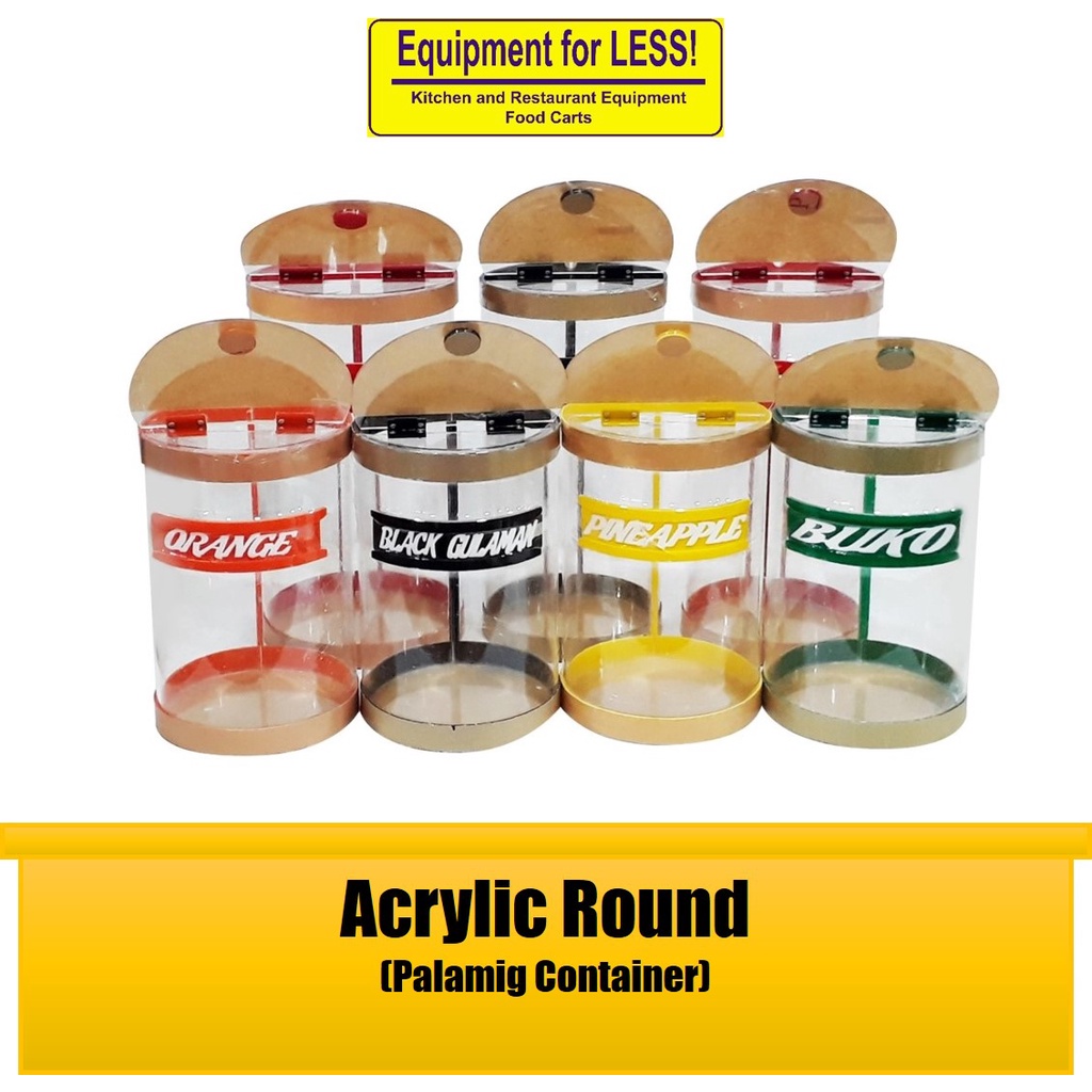 ACRYLIC Round & Square Gulaman Palamig Container Juice Dispenser (FREE