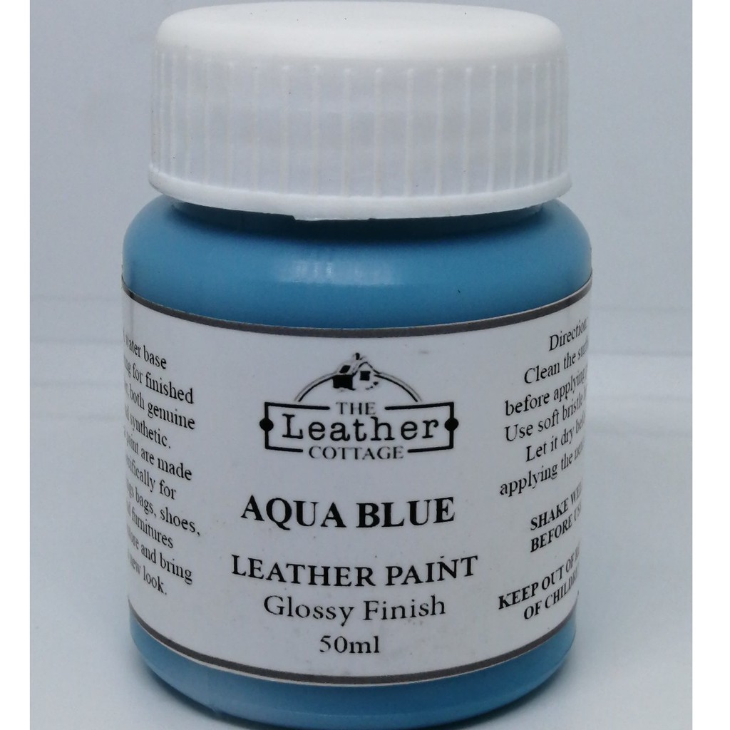 leather paint blue