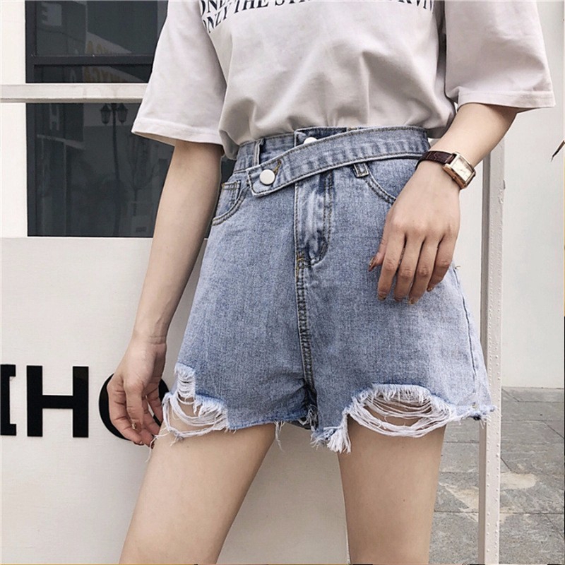 womens frayed denim shorts