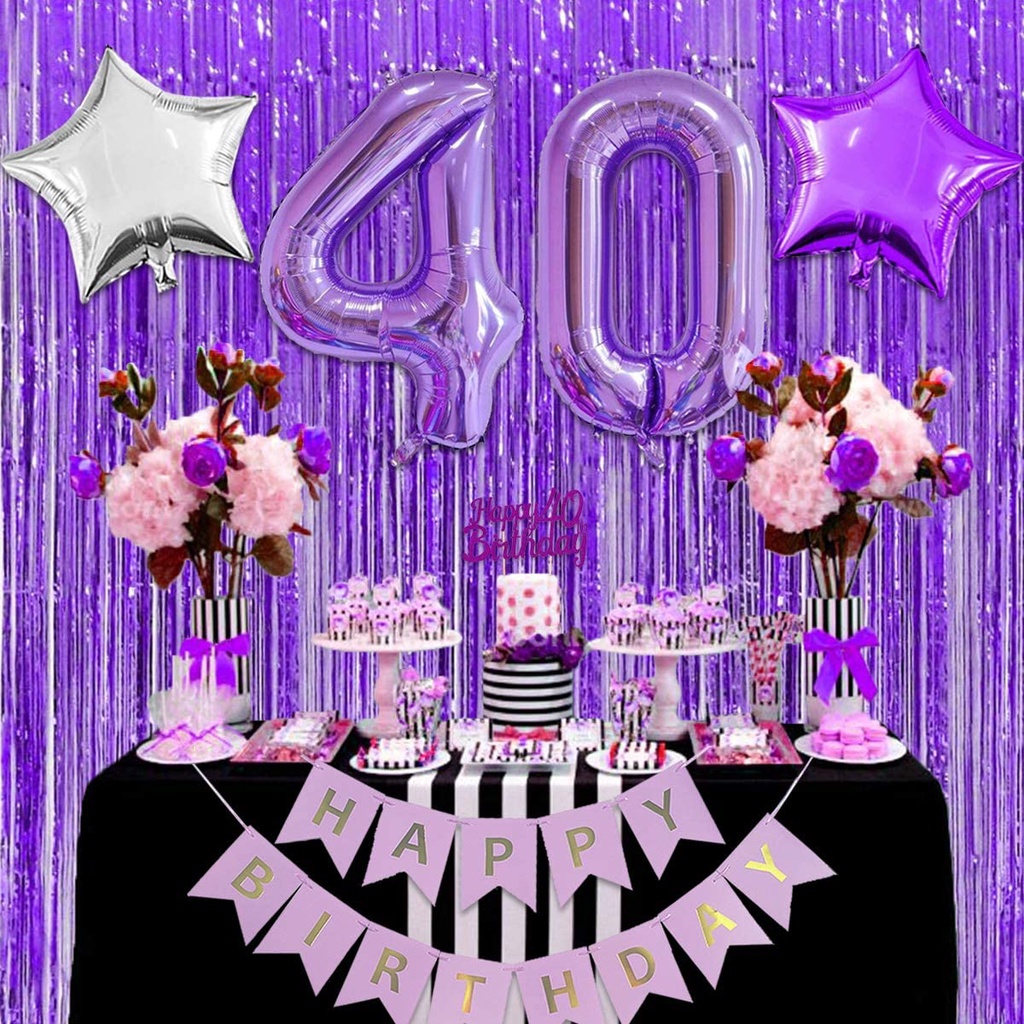 cheereveal-40th-birthday-decorations-purple-latex-balloons-set-for