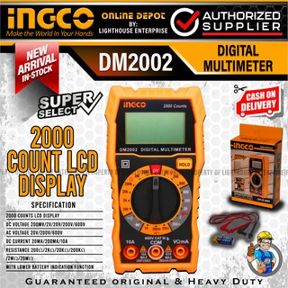 INGCO 2000 Counts Digital Multimeter (DM2002) *LIGHTHOUSE ENTERPRISE* #1