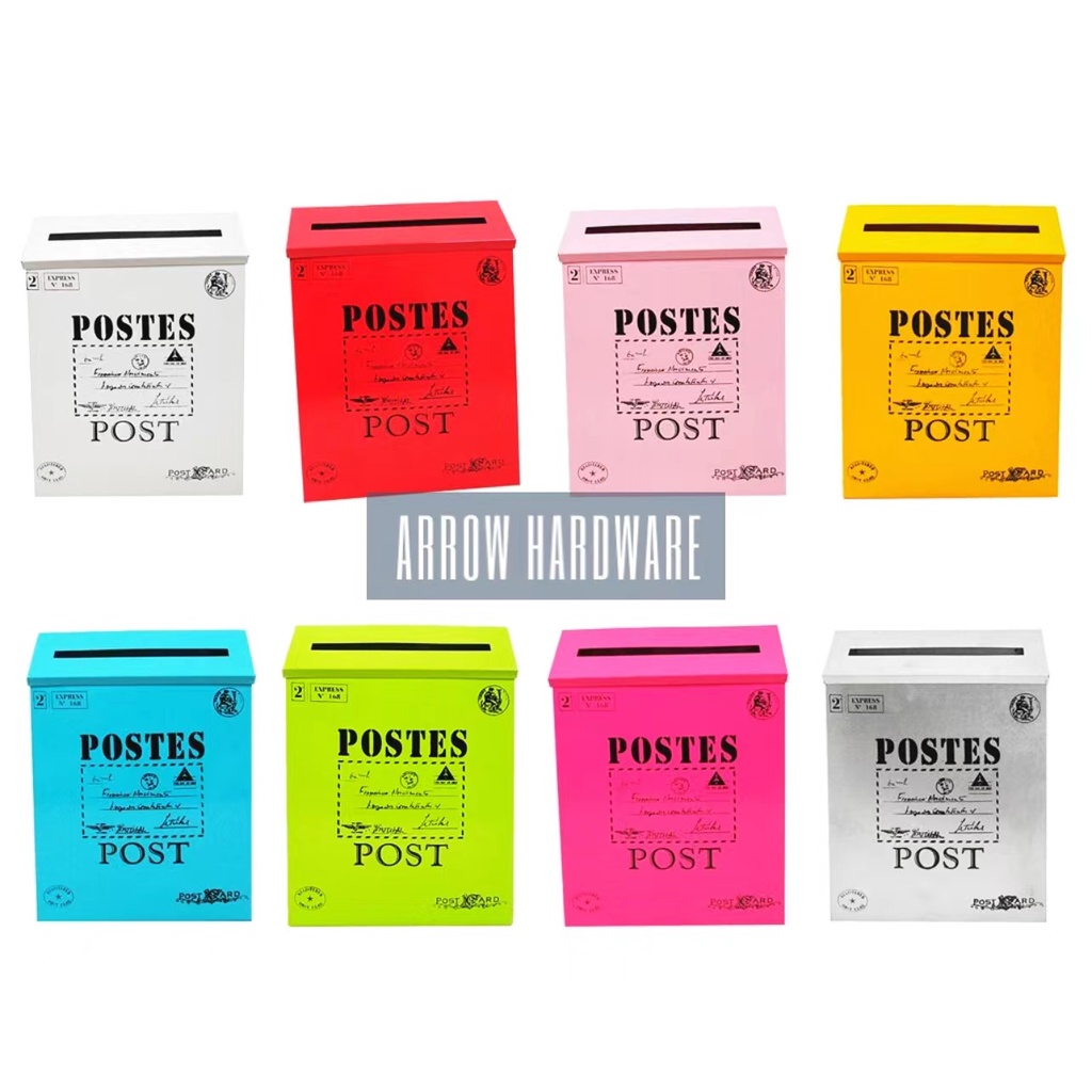 Waterproof Outdoor Metal Post Box Letter Mailbox Wall Mounted Mail Box Shopee Philippines