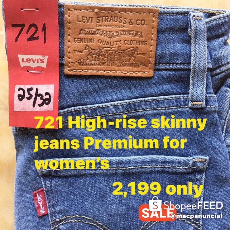 Levis 721 Highrise skinny jeans | Shopee Philippines