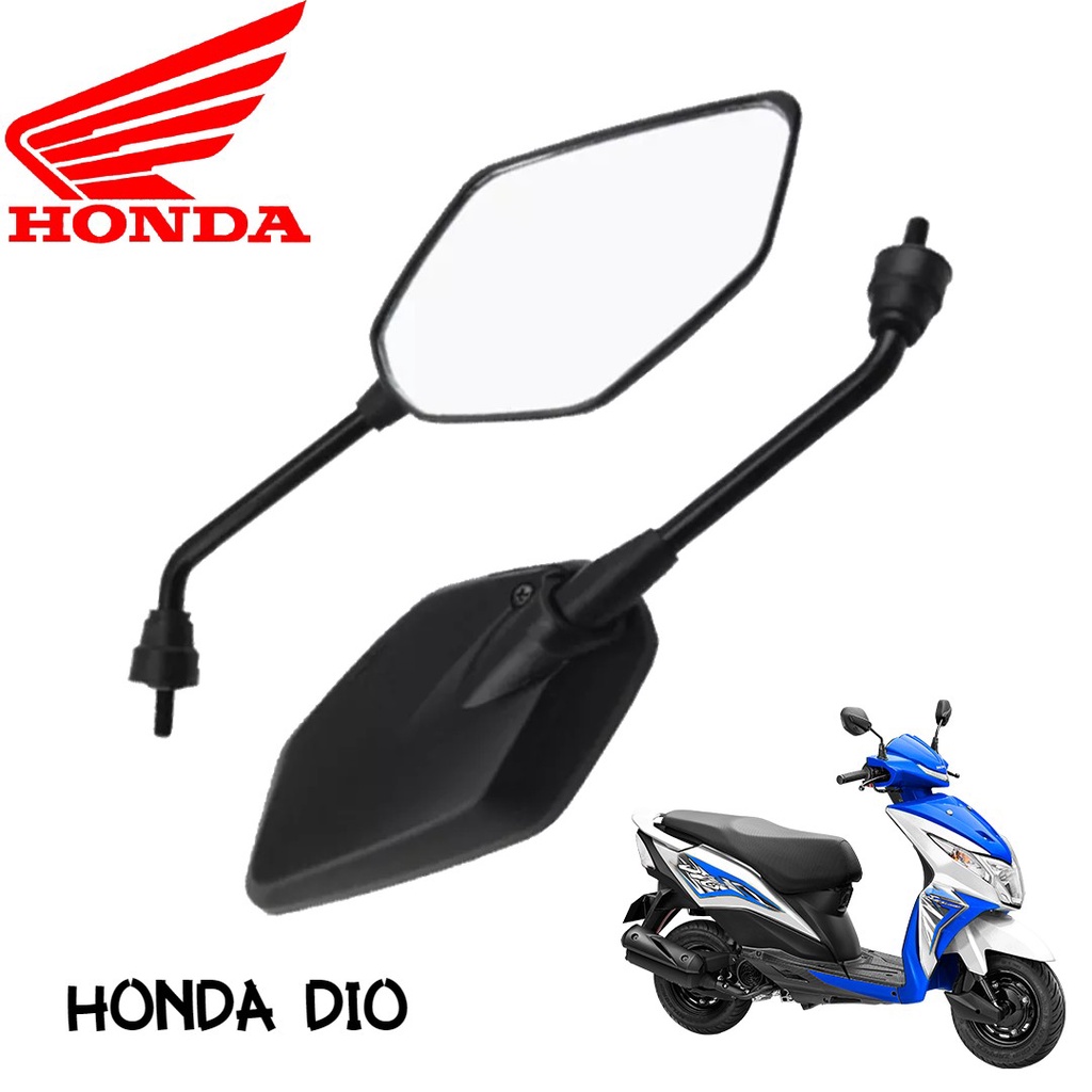 HONDA DIO motorcycle side mirror stock dahon type (black) Shopee