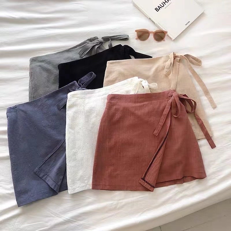 SCARLETT Skort Tie Wrap Short Skirt | Shopee Philippines