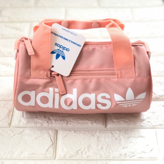 peach adidas bag