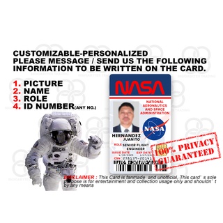 NASA ID Card Personalized PVC ID (CUSTOMIZABLE) | Shopee Philippines