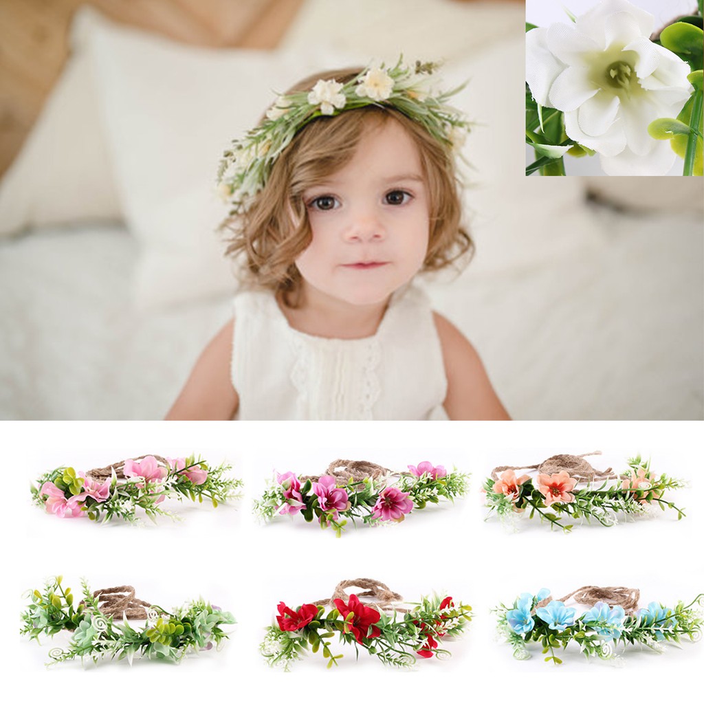 Women Floral Crown Flower Headband Hairband Wedding Hair Garland