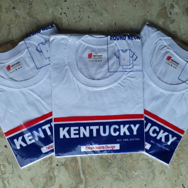 kentucky-t-shirt-r-neck-adult-white-1pc-shopee-philippines