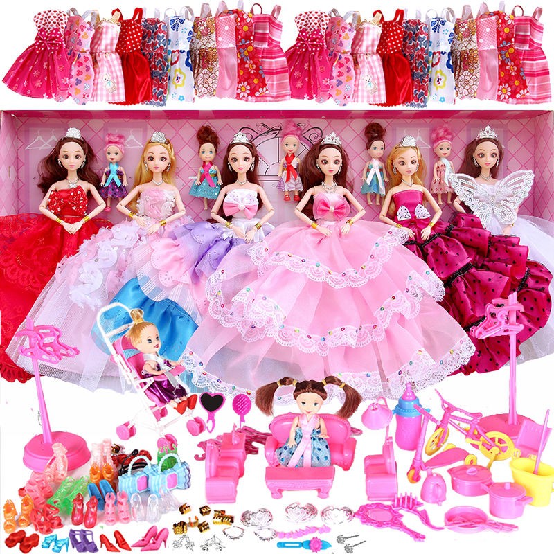 very big barbie set