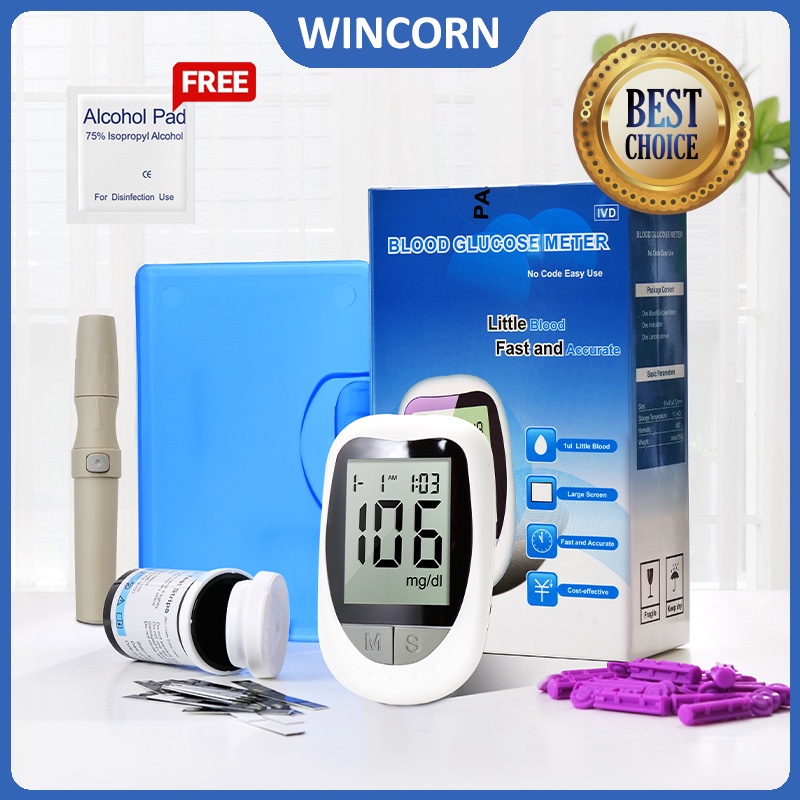 Set Blood Sugar Monitoring Kit Blood Glucose Monitor with 25