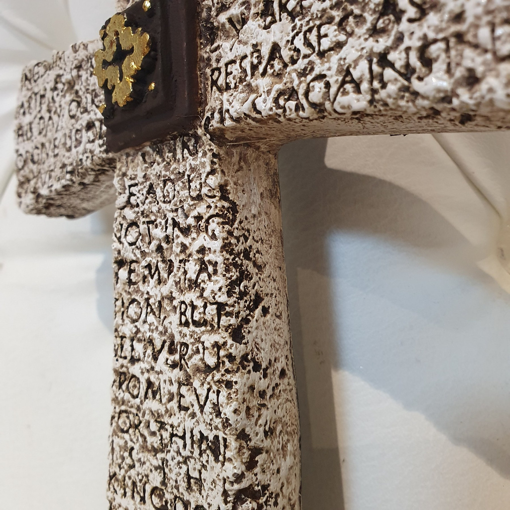 Cross with Engrave of Our Father / Lord's prayer 18 X 3 x 24 CM Wall decor symbol for Jesus Christ
