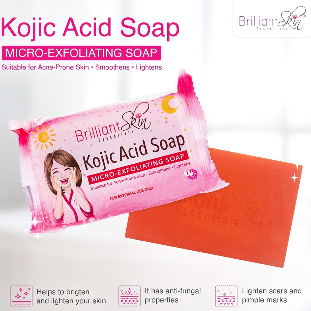 Legit Brilliant Skin Kojic Acid Soap Kojic Bar 1PC | Shopee Philippines