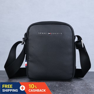 tommy hilfiger men's leather bag