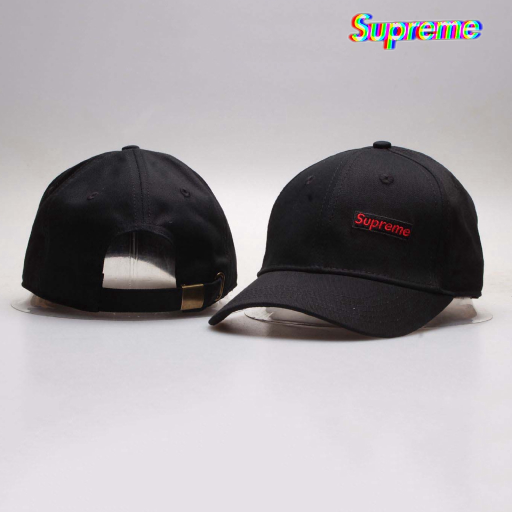 all black supreme hat