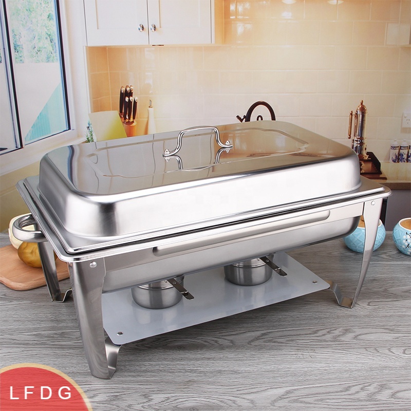 Stainless Steel Restaurant Food Warmer Buffet Stove Hotel Serving Tray