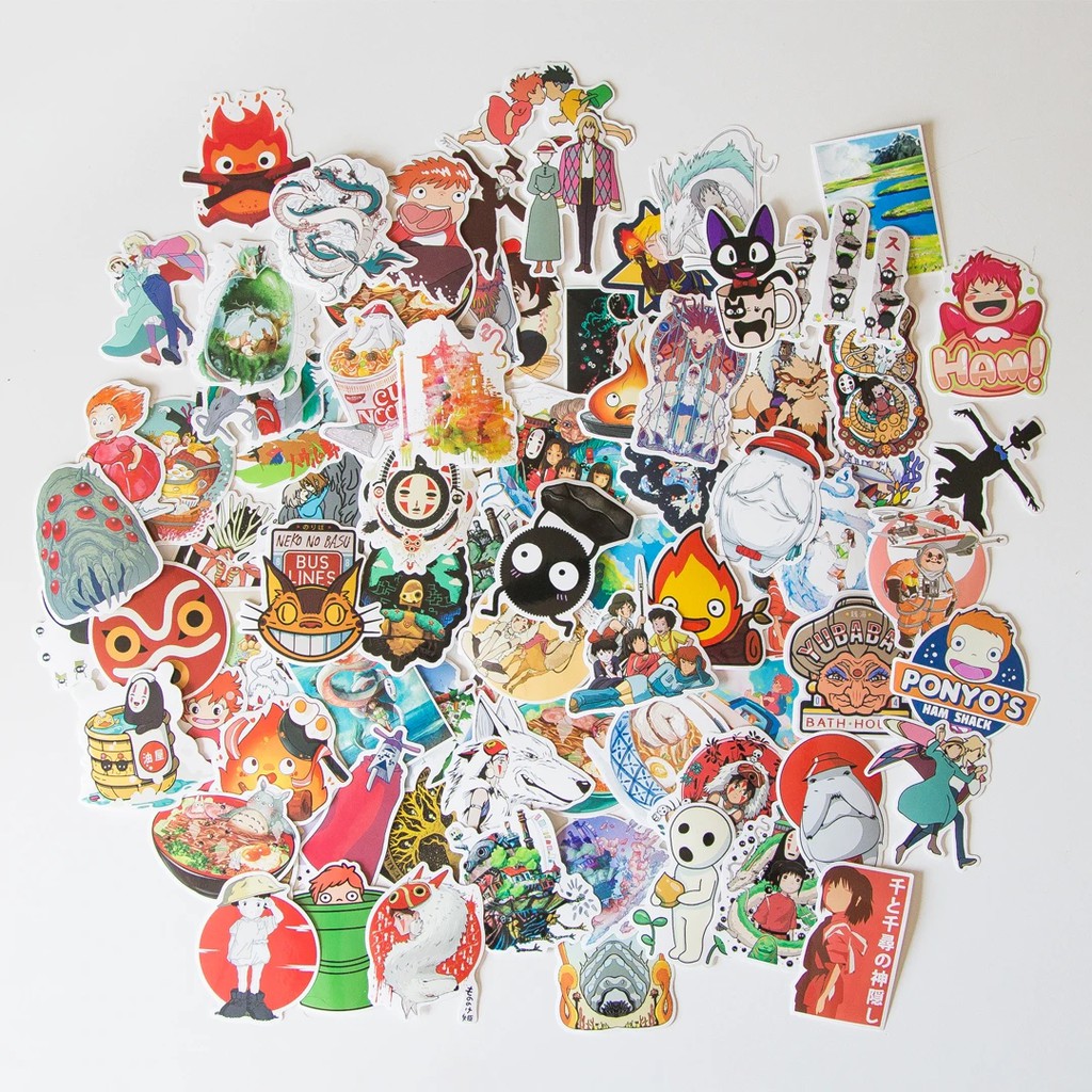 studio ghibli stickers 12pcs ponyo howl s moving castle totoro sticker princess mononoke jiro shopee philippines