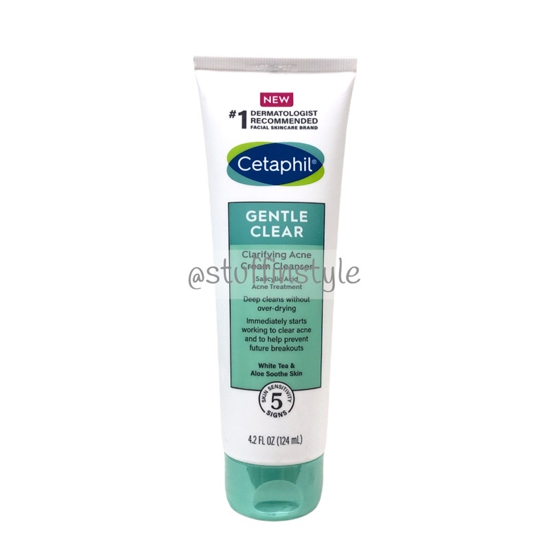 Cetaphil Gentle Clear Clarifying Acne Cream Cleanser 4.2fl oz 124ml
