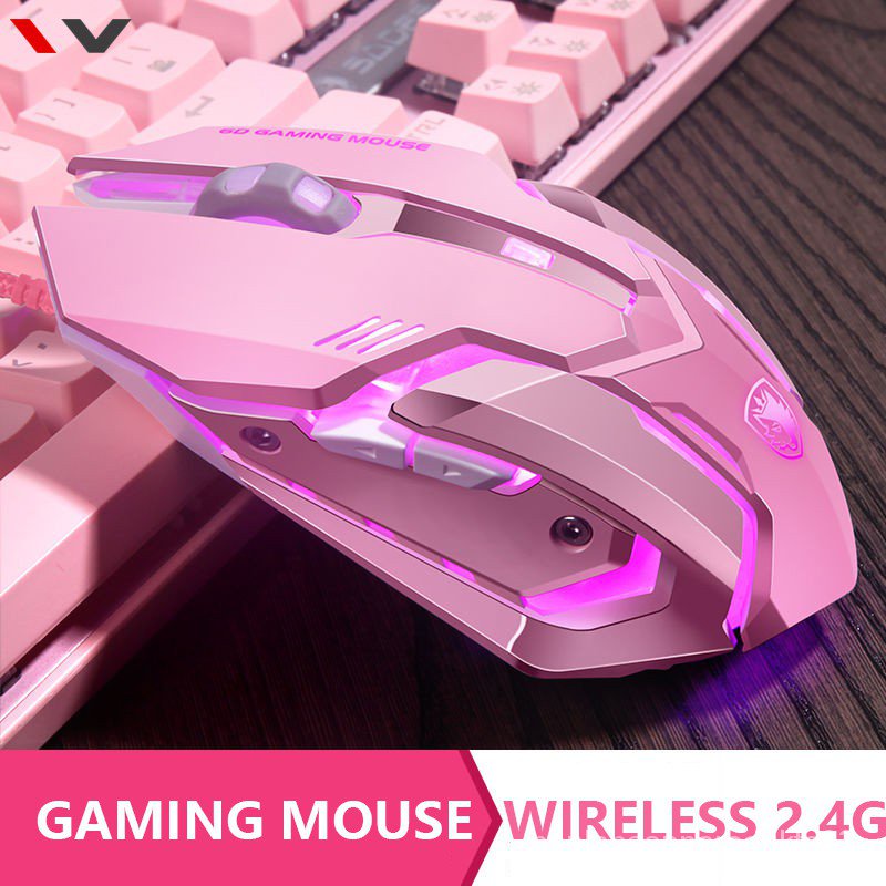 Spot Goods Winss Wireless gaming mouse pink mice wireless laptop USB