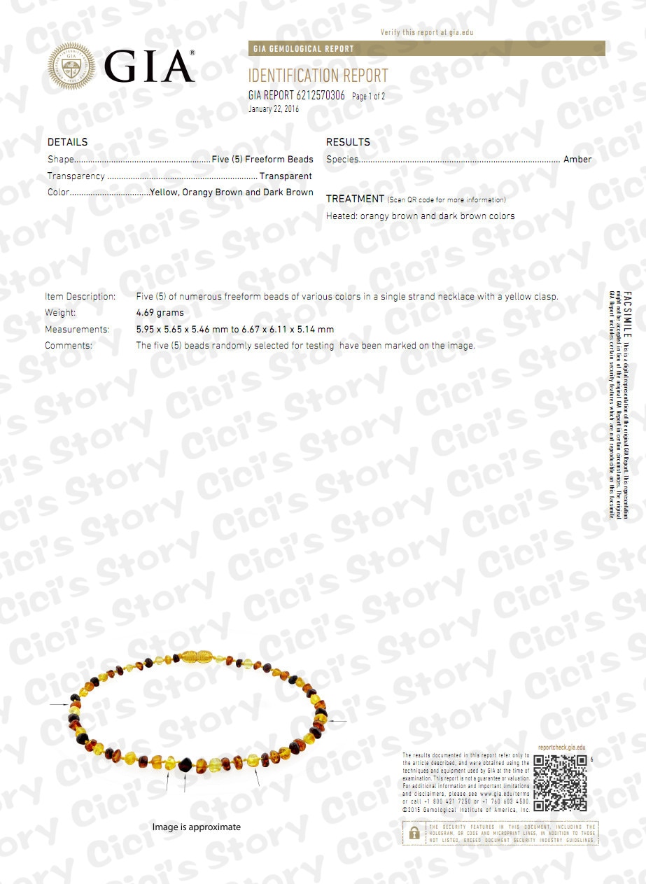 cici's story amber necklace