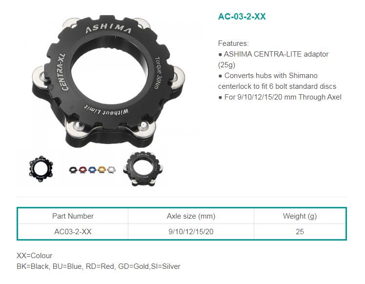 Center Lock Adapter Für Fahrradscheibenbremsen - 6-Schrauben Rotor Aus Aluminium