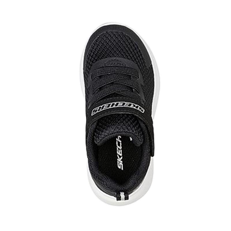SKECHERS SELECTORS BOYS'S SNEAKERS - BLACK TEXTILE/ WHITE TRIM