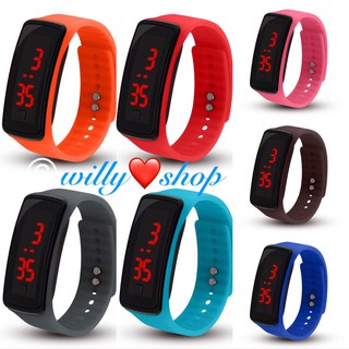 WILY# Unisex LED Silicone Digital Wrist Watch