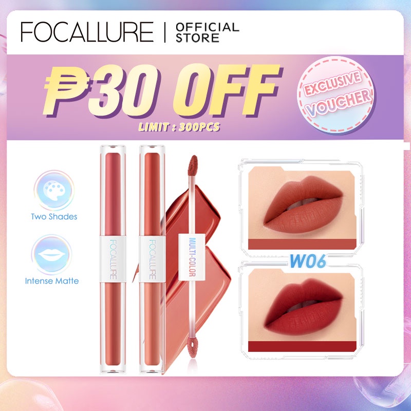 FOCALLURE Lip Tint Ultralight Intense Color DualStick Lipstick 2 In 1 Liquid Matte Misty