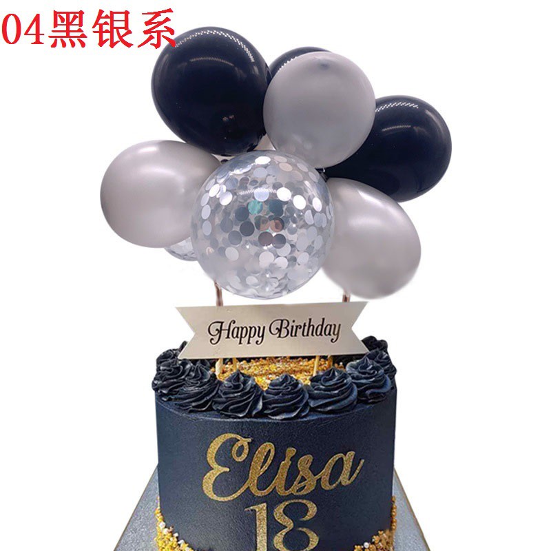Cake Connector Cake Topper Flower Connector Happy Birthday Birthday Silver Deco 