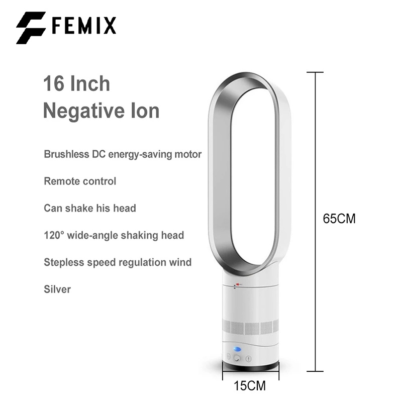 FEMIX Bladeless Electric Fan 16 Lnches With Oscillation And 30120