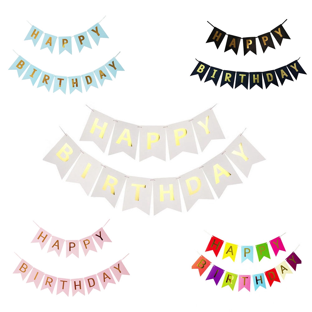 Hanging Letters Pastel Party Decoration Happy Birthday Glitter