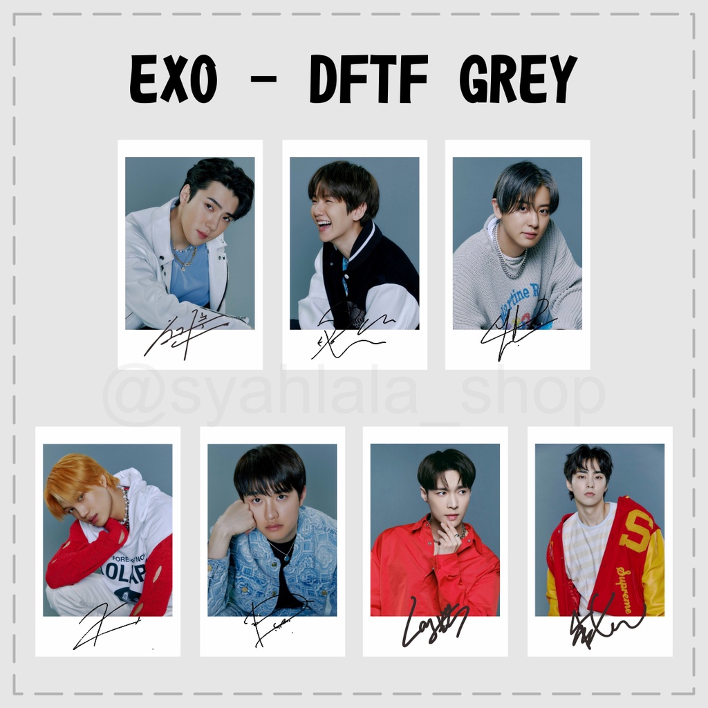 package of 9 photos exo polaroid with exo signature shopee philippines