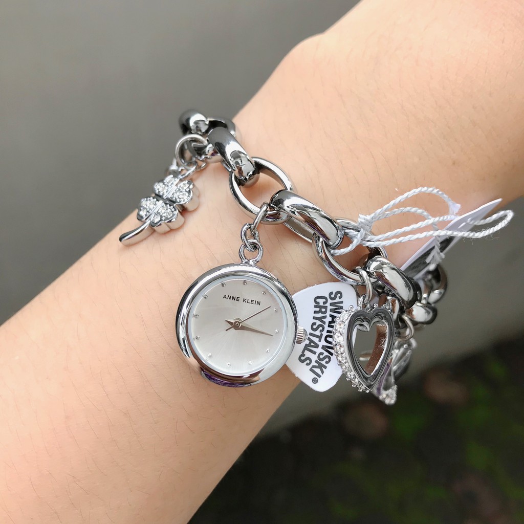 Original Anne Klein 7605chrm Silver Steel Charm Watch For Women Shopee Philippines