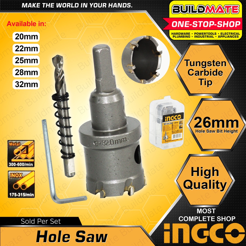 INGCO TCT Hole Saw for Stainless Steel 20mm 22mm 25mm 28mm 32mm SOLD