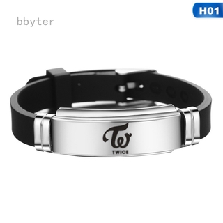 Bbyter KPOP Star TWICE Candy Color Signature Lettering Adjustment Strap Bracelet #1