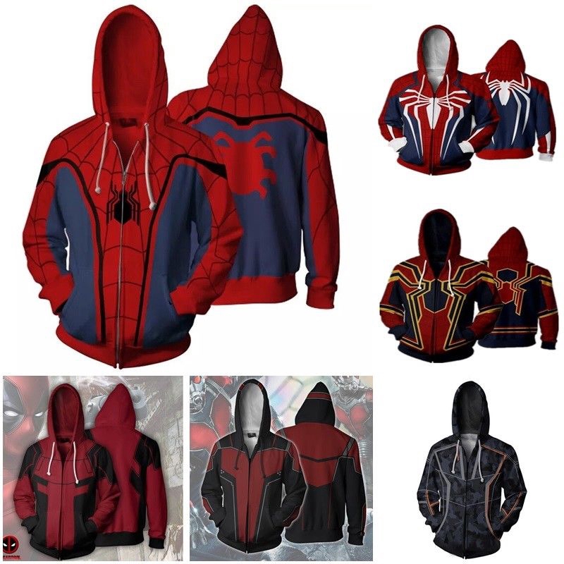 philippines hoodie avengers Costume Mens Man Hoodie Spider Avengers Cosplay Sweatshirt