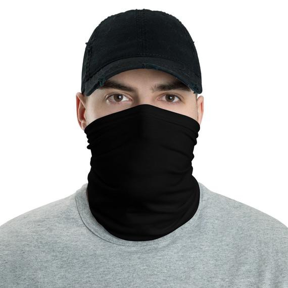 Balaclava Tubemask Plain Black Makapal 